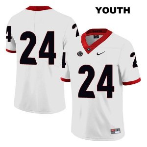 Youth Georgia Bulldogs NCAA #24 Matthew Brown Nike Stitched White Legend Authentic No Name College Football Jersey SMY5454UR